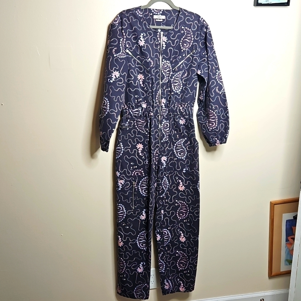Isabel Marant Gray Blue Cotton Jumpsuit Size 8